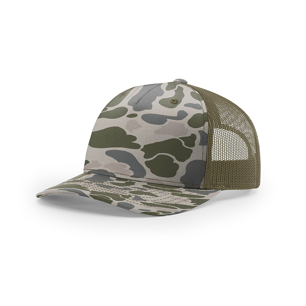 Printed Hat with Leather Patch