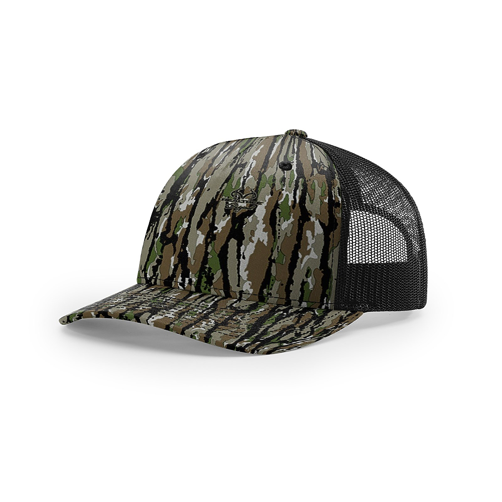 Printed Hat with Leather Patch