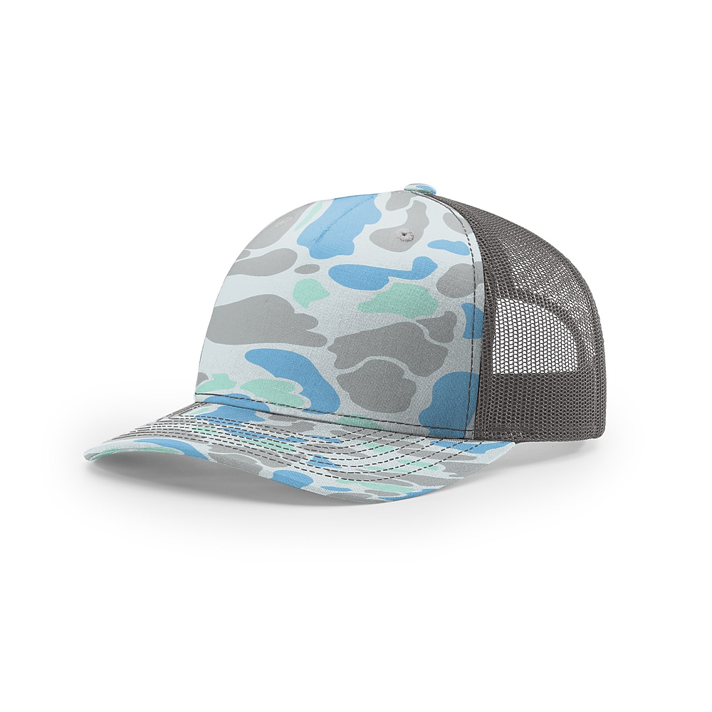 Printed Hat with Leather Patch