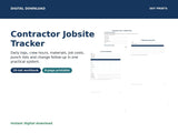 Contractor Jobsite Tracker digital download cover