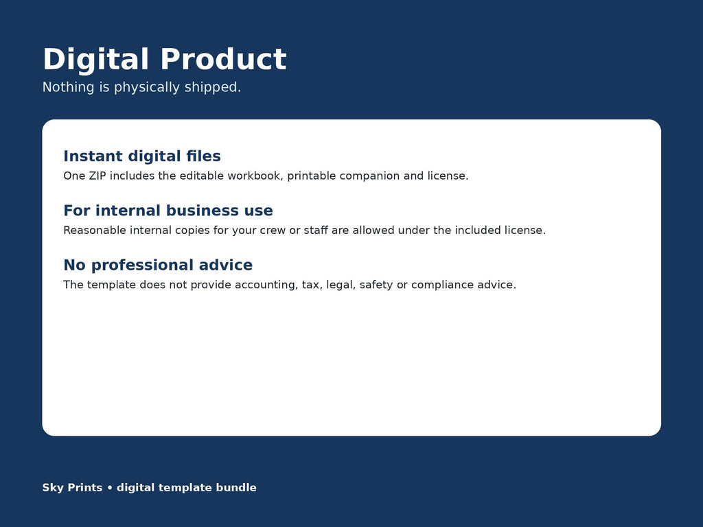 Contractor Jobsite Tracker digital product download information