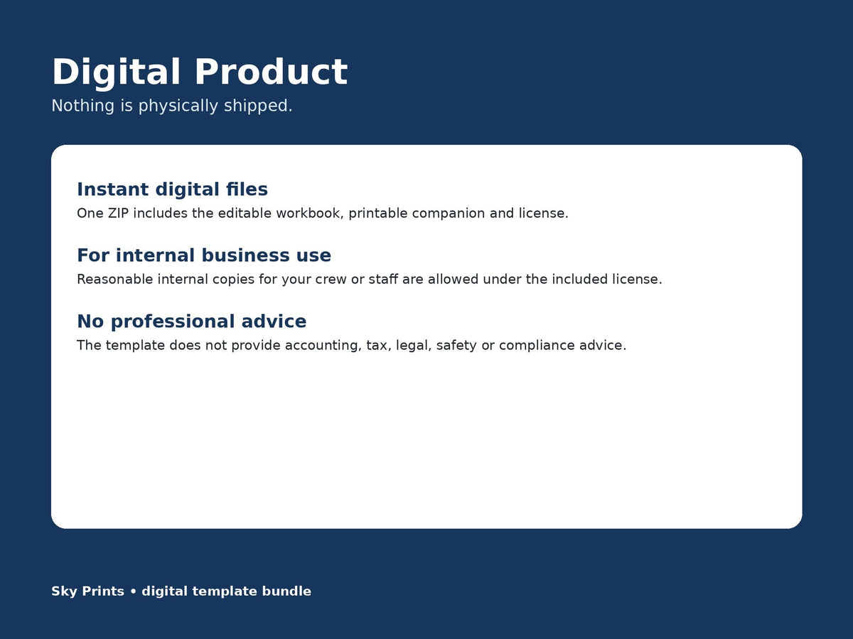 Contractor Jobsite Tracker digital product download information