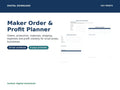 Maker Order and Profit Planner digital download cover