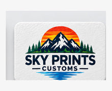 Rounded Rectangle full-color UV patch on white leatherette